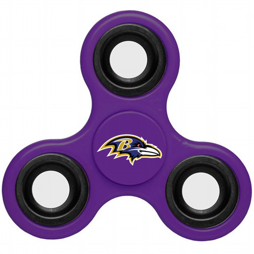 NFL Baltimore Ravens 3 Way Fidget Spinner H11 - Click Image to Close